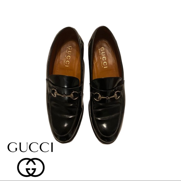 Gucci Other - VTG GUCCI Horse Bit Leather Loafers-Black- Size 11